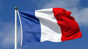 french flag waving in wind